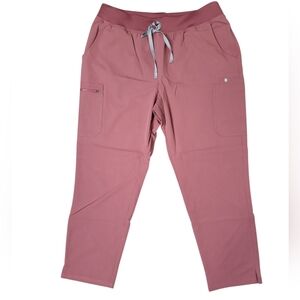 Figs Women's Scrubs Size 3XL Mauve High Waisted Yola Yoga Waist Band NWT